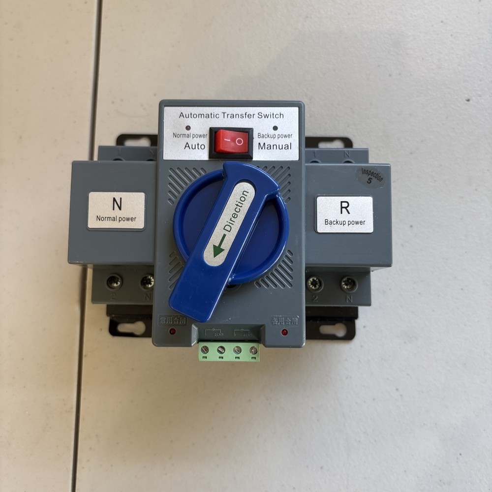 Double Power Source Automatic Transfer Switch Q2 Series 63 Amp 2 Pole