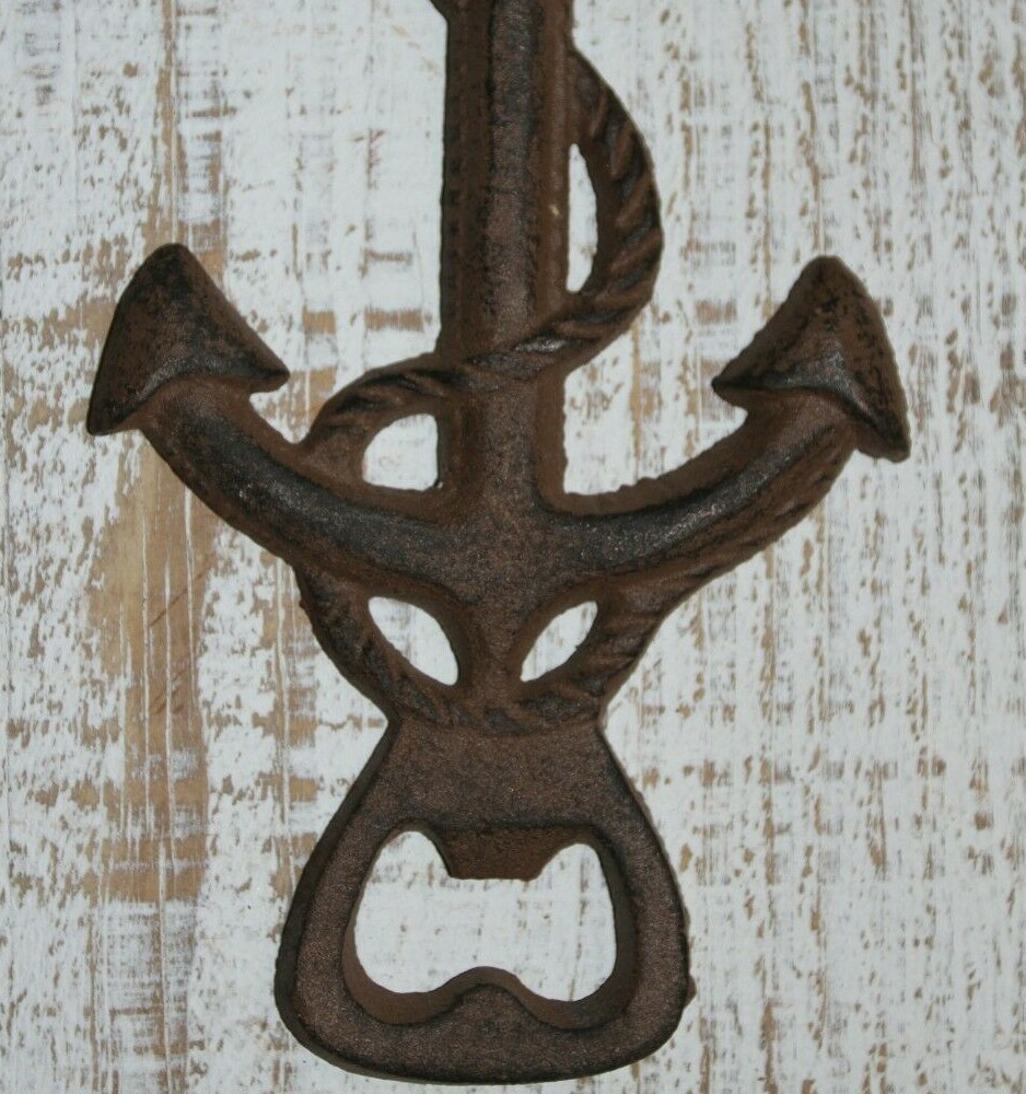 Parrot Anchor Stocking Stuffers, Cast Iron Bottle Openers, 4 items DB