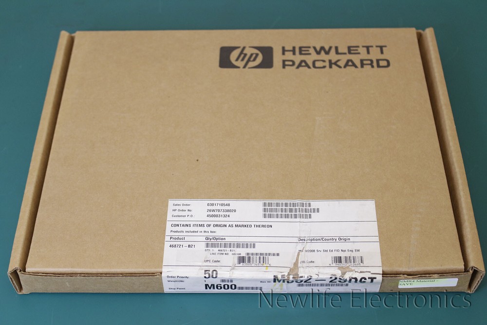 (New) HP 468721-B21 Microsoft Windows 2008 Server Standard Edition