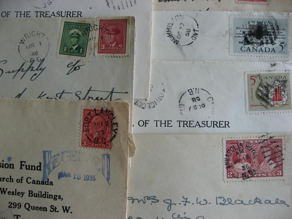 Canada 15 different split ring cancels on cover 6 covers opened on 3 sides
