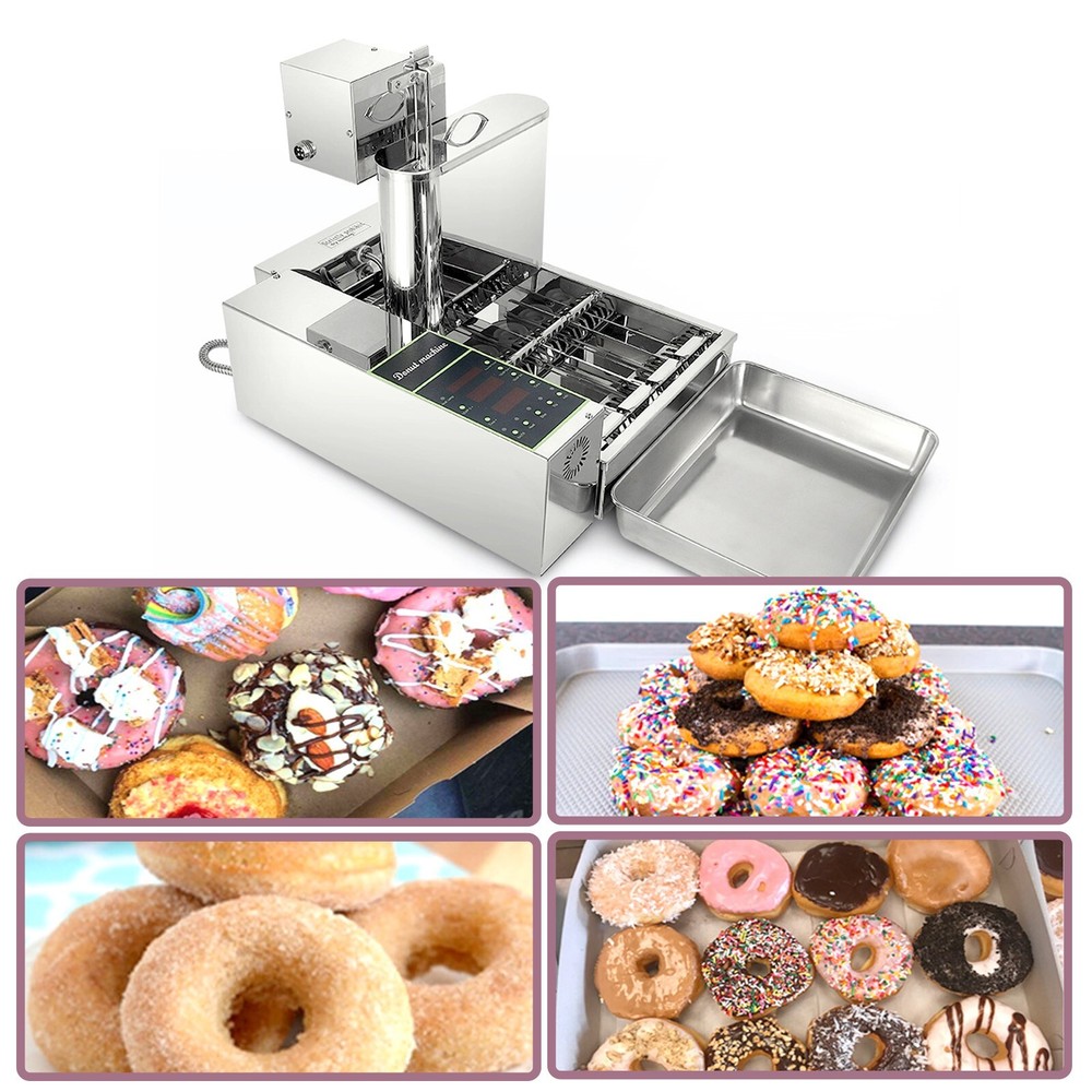 Kolice 1750pcs/hour Mini 4 rows donuts making machine frying doughnut maker