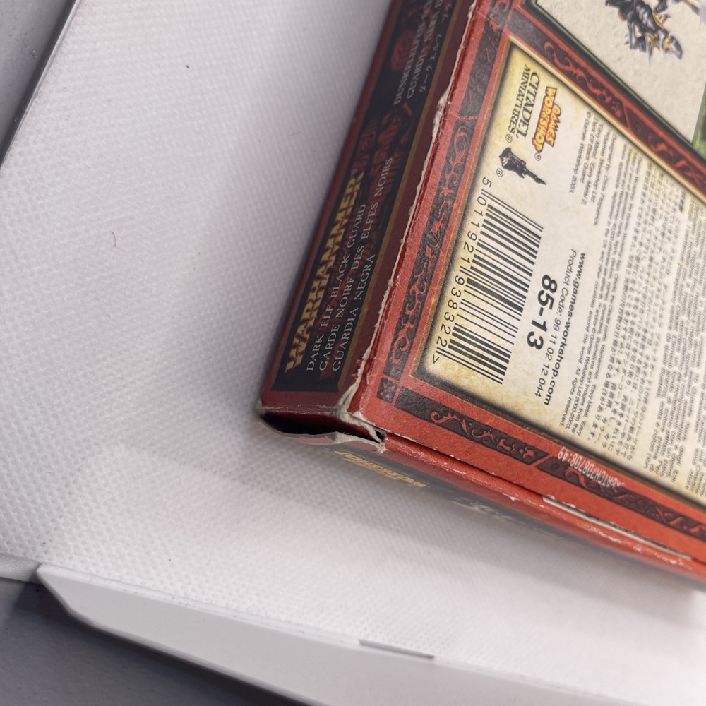 Games Workshop - Warhammer Dark Elf Black Guard Regiment BOX ONLY OOP