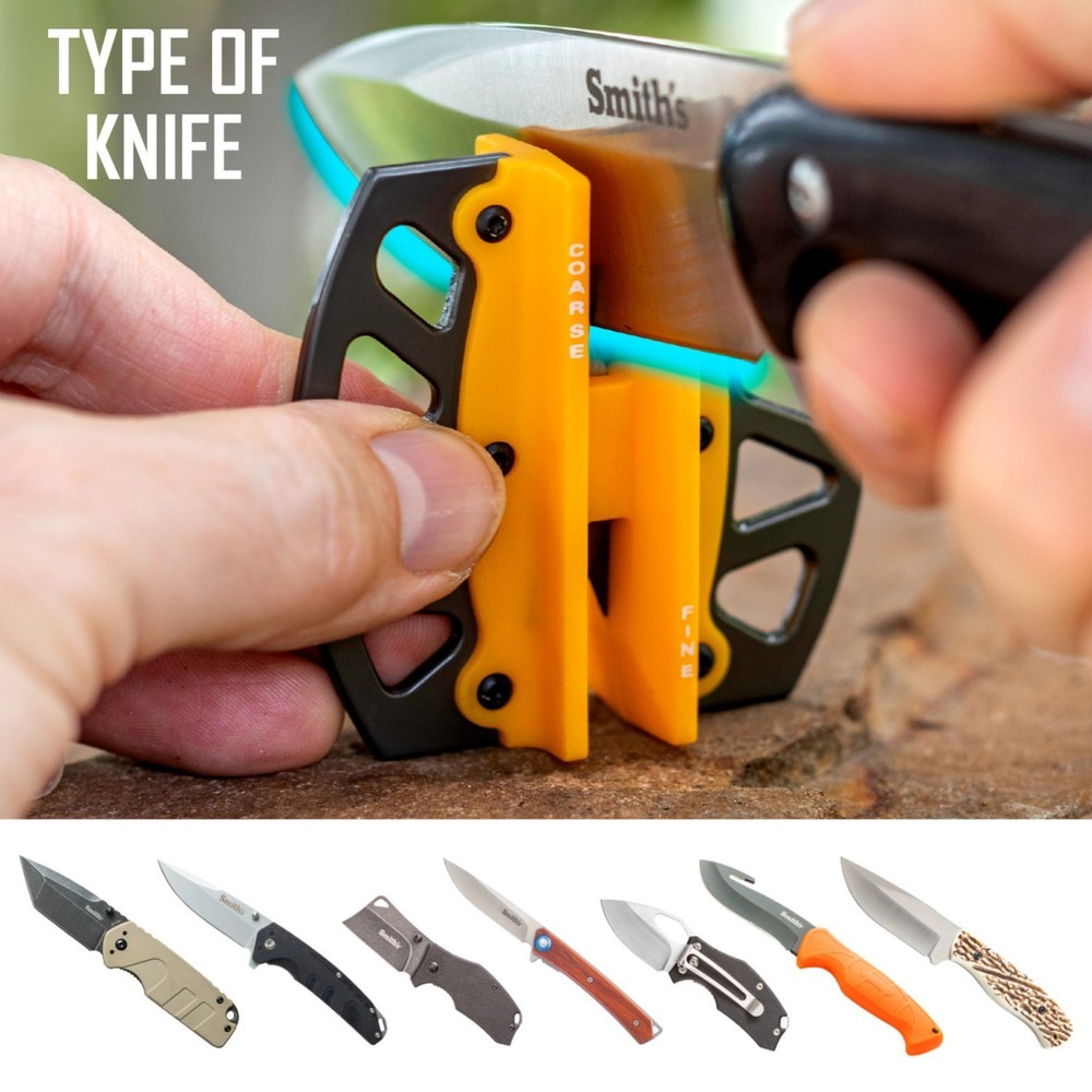 Smith's Caprella 2-Step Pull-Through Knife Sharpener - 20° Angle, SS – 51176