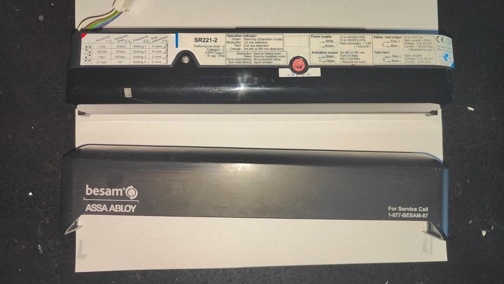 BESAM/ASSA ABLOY SR221-2 Sensor for Automatic Sliding Doors BEA Optex