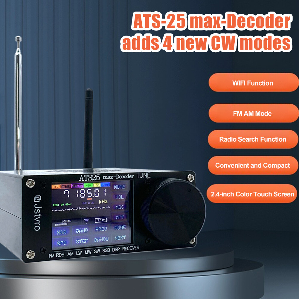 ATS25max-Decoder Si4732 Full Band Radio Rece-iver DSP SW w/ Activation Code NEW