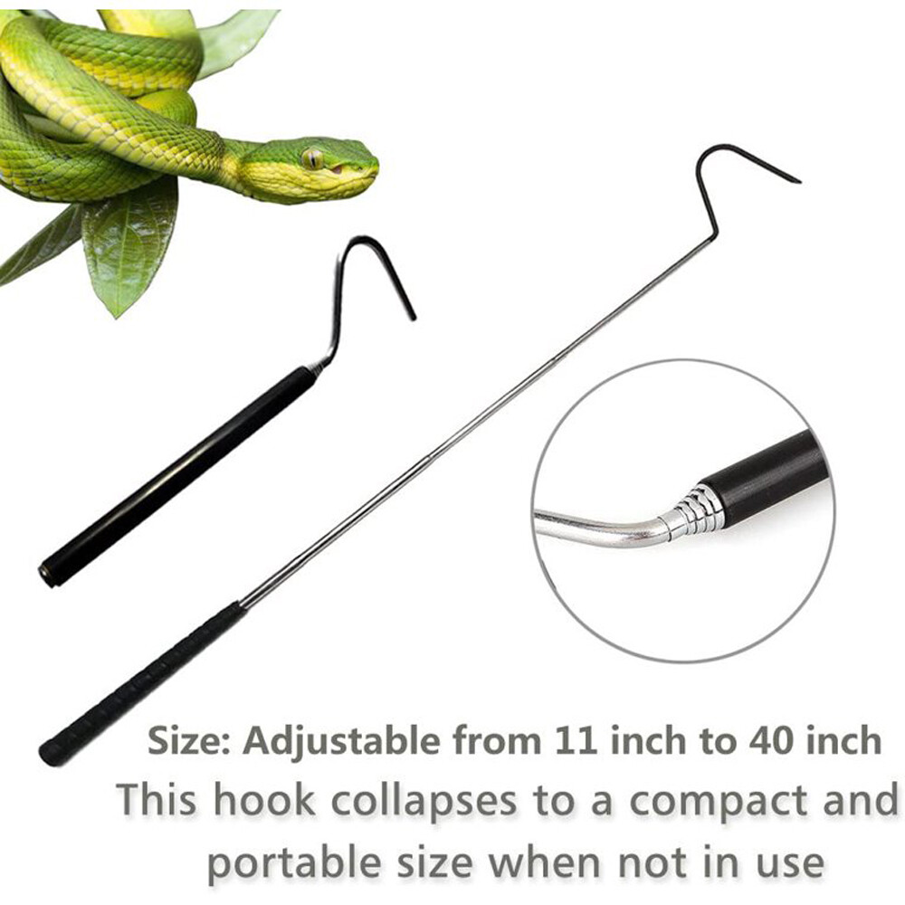 Reptile Snake Hook Premium Quality Rubber Non Slip Handle Hooks Grabber Tools