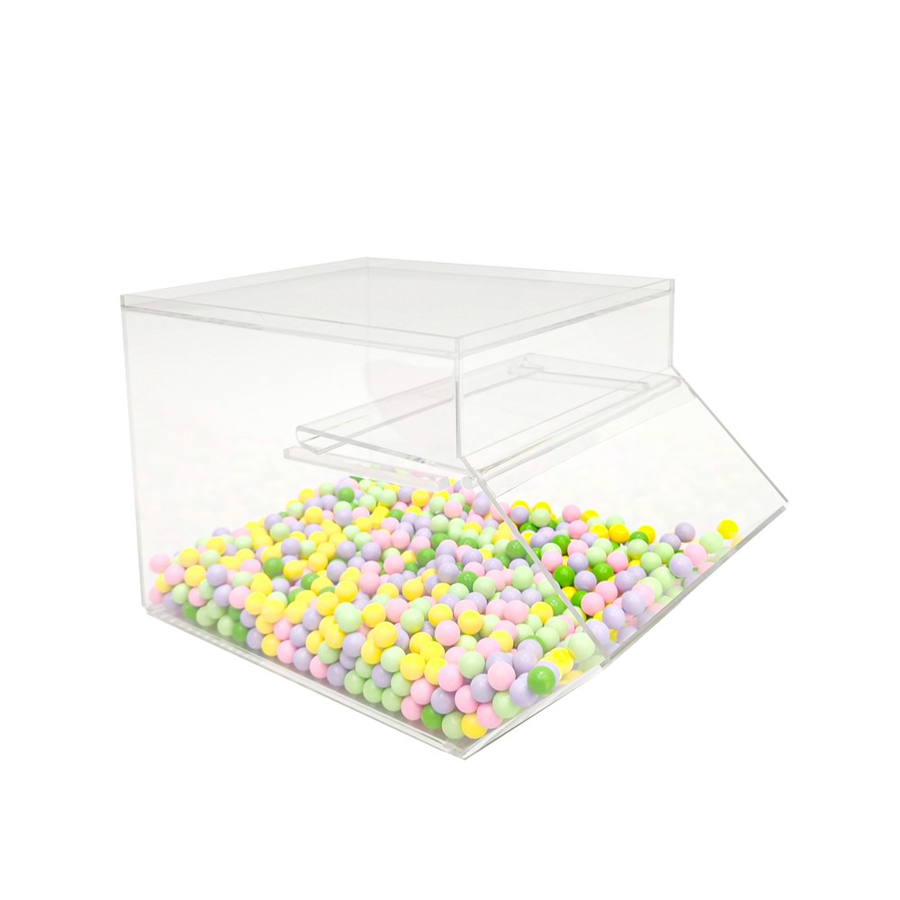 8X13X8" Stackable Acrylic Candy Bin Coffee Spice Grain Dispenser Pantry Display