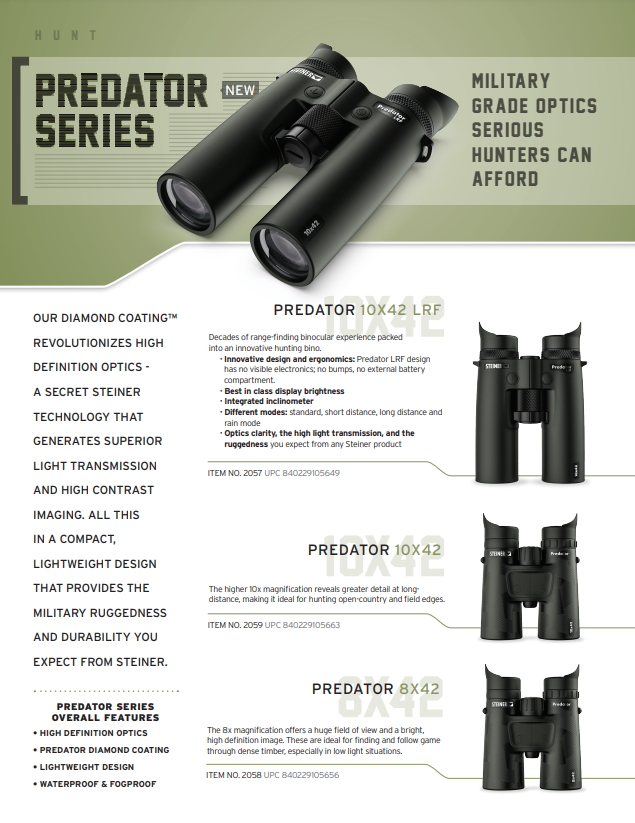 Steiner Predator 8x42 Binoculars 2058