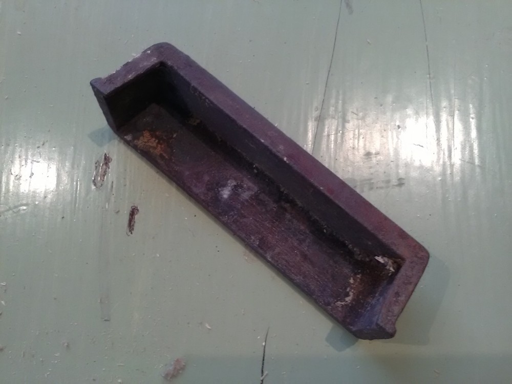 Antique Cast Iron Keep, Keeper for Rim Lock, 5 inch