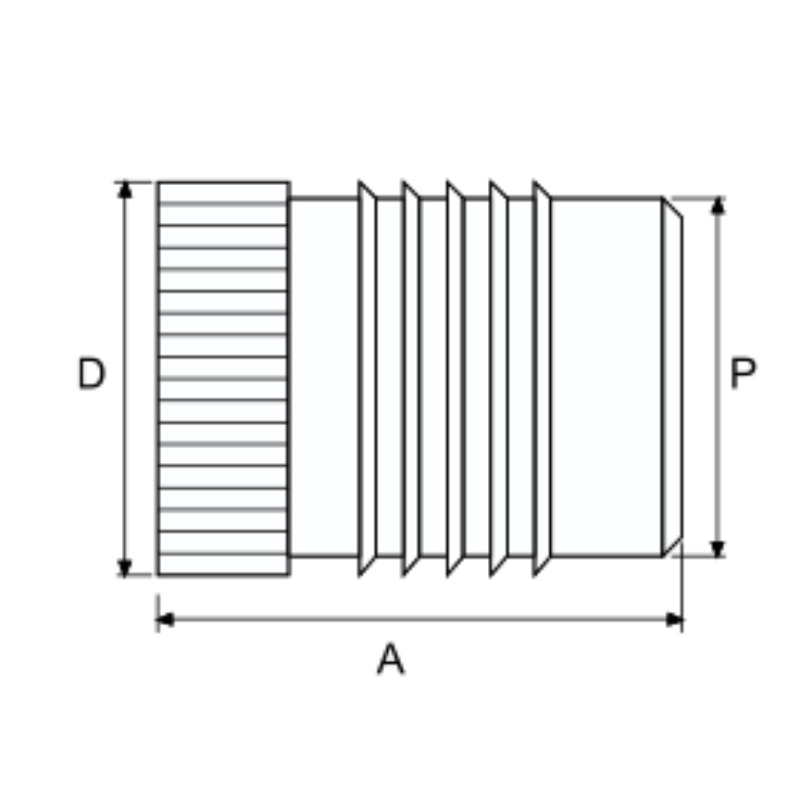 INSERT FOR PLASTIC M2 X 4 FIN-LOK BRASS PSM05785