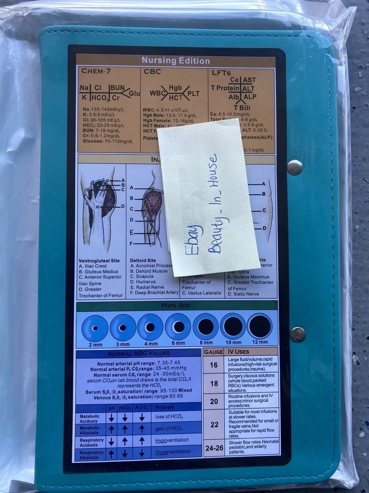 Nursing Edition Clipboard Folding Pocket Reference Clipboard 