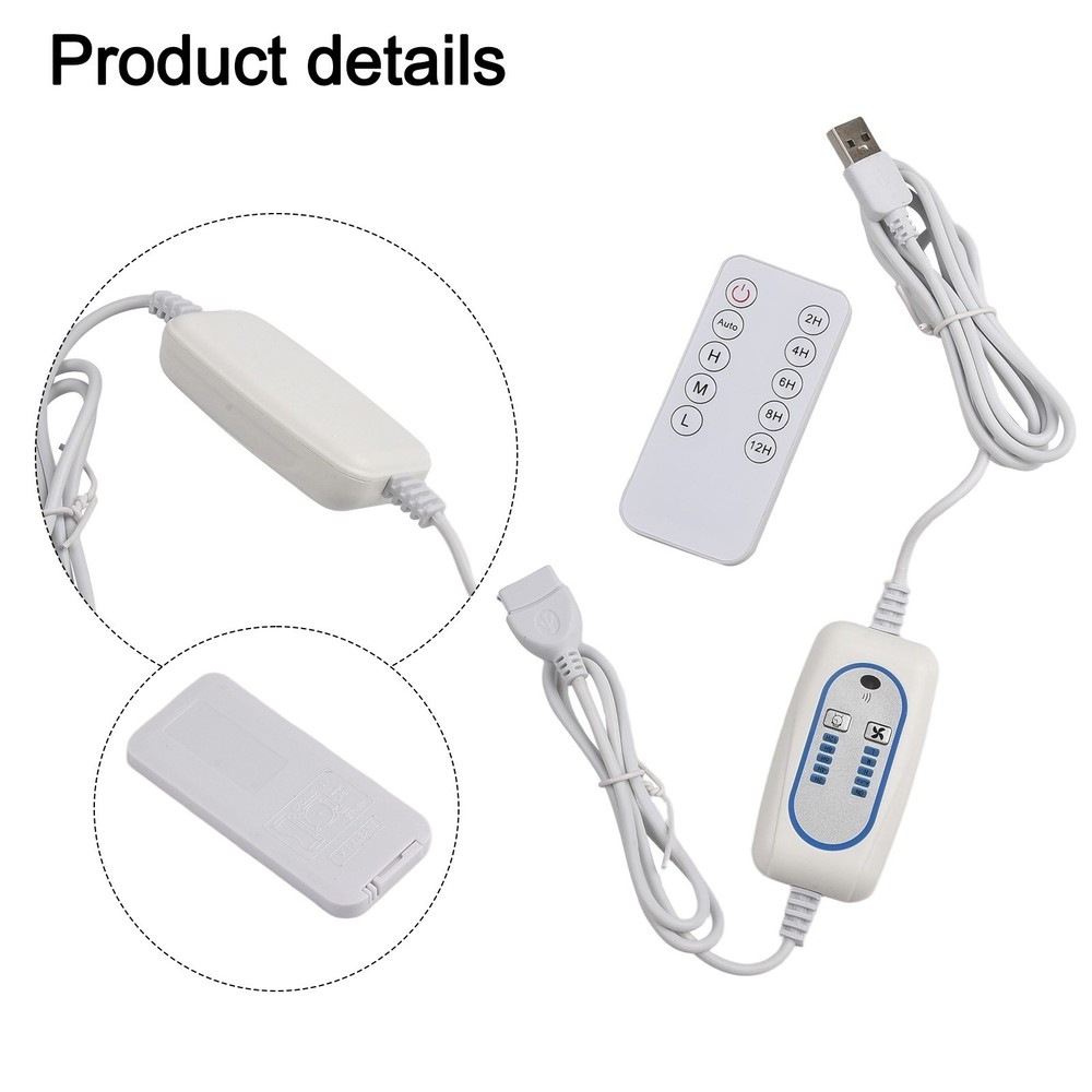 2 in 1 For USB Extension Power Cable with Remote Control and Adjustable Timing