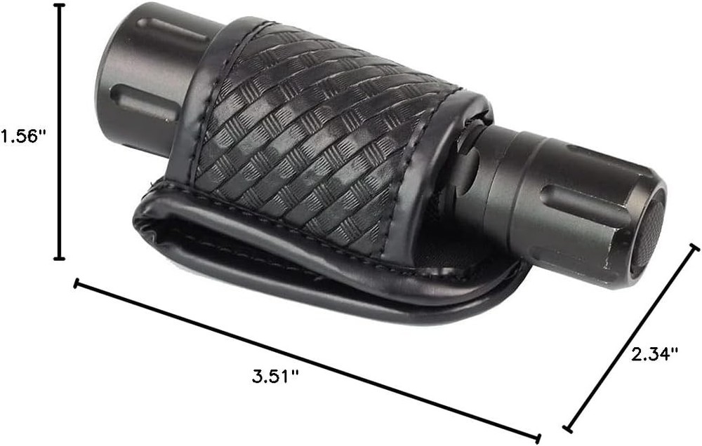 Compact Flashlight Holder, Open Top Compact Light Holder -Duty Belt Basketweave