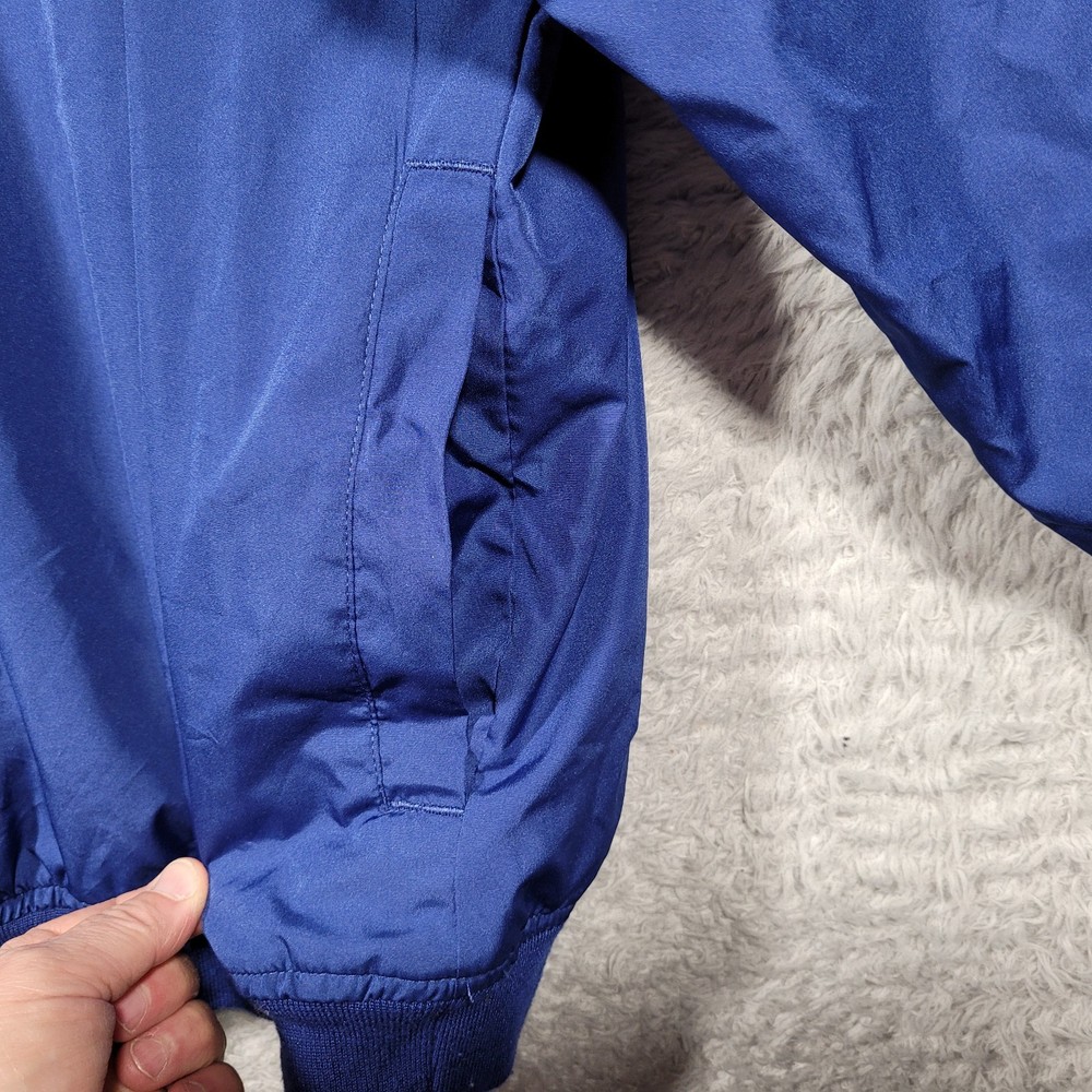 IZOD Golf Windbreaker Jacket Mens Medium Blue Pockets Pullover
