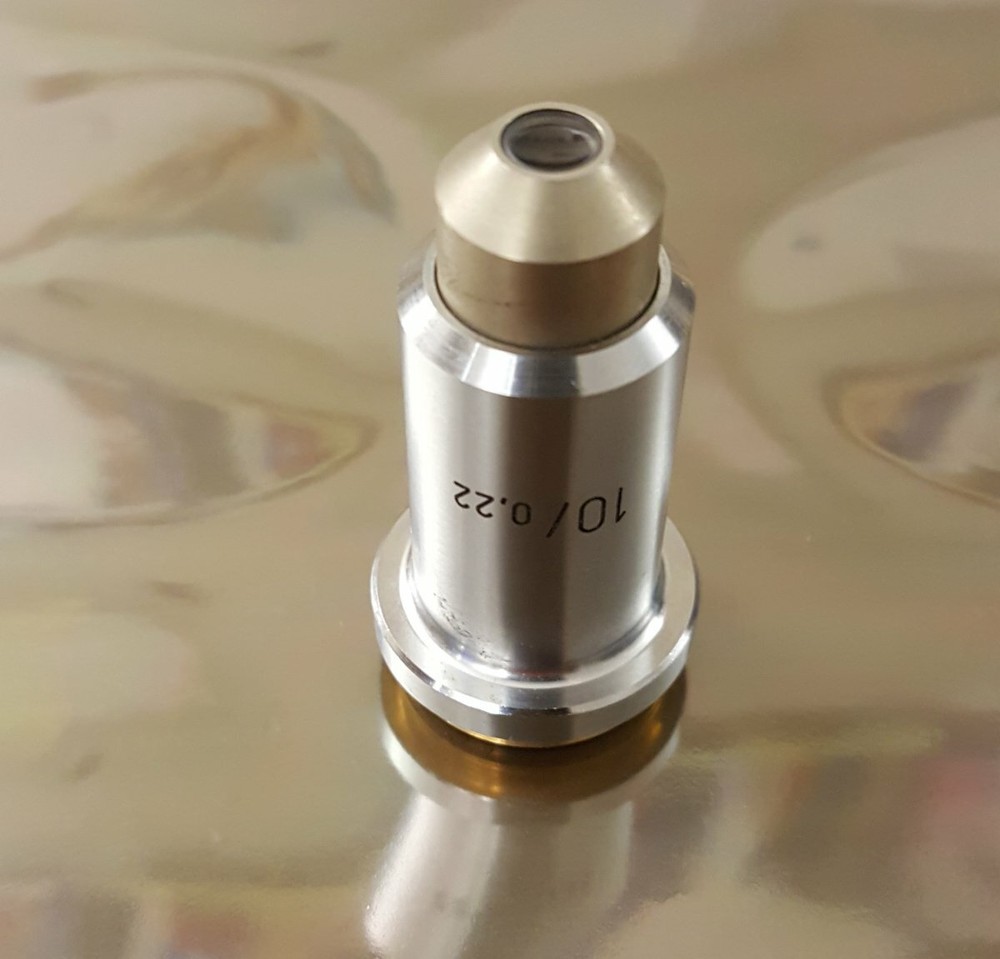 ZEISS 10/0,22 MICROSCOPE OBJECTIVE. Fits: NIKON ALPHAPHOT, LABOPHOT