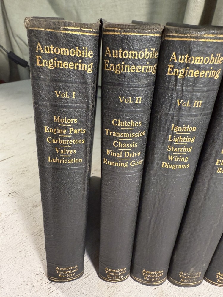 Antique Automobile Engineering General Reference Set 6 Vols 1922 1500 Engravings