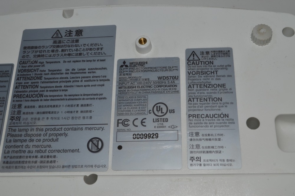 ^^ Mitsubishi WD720U Projector - 2326 HOURS (LPX70)