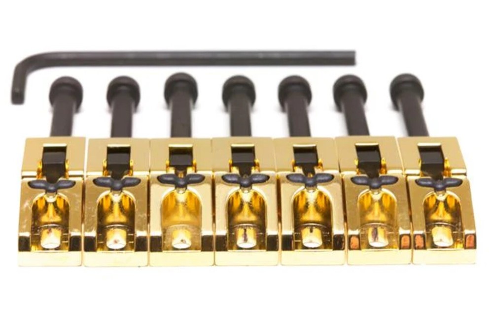 Graph Tech Floyd Rose Style 7-STRING String Saver Saddles, GOLD
