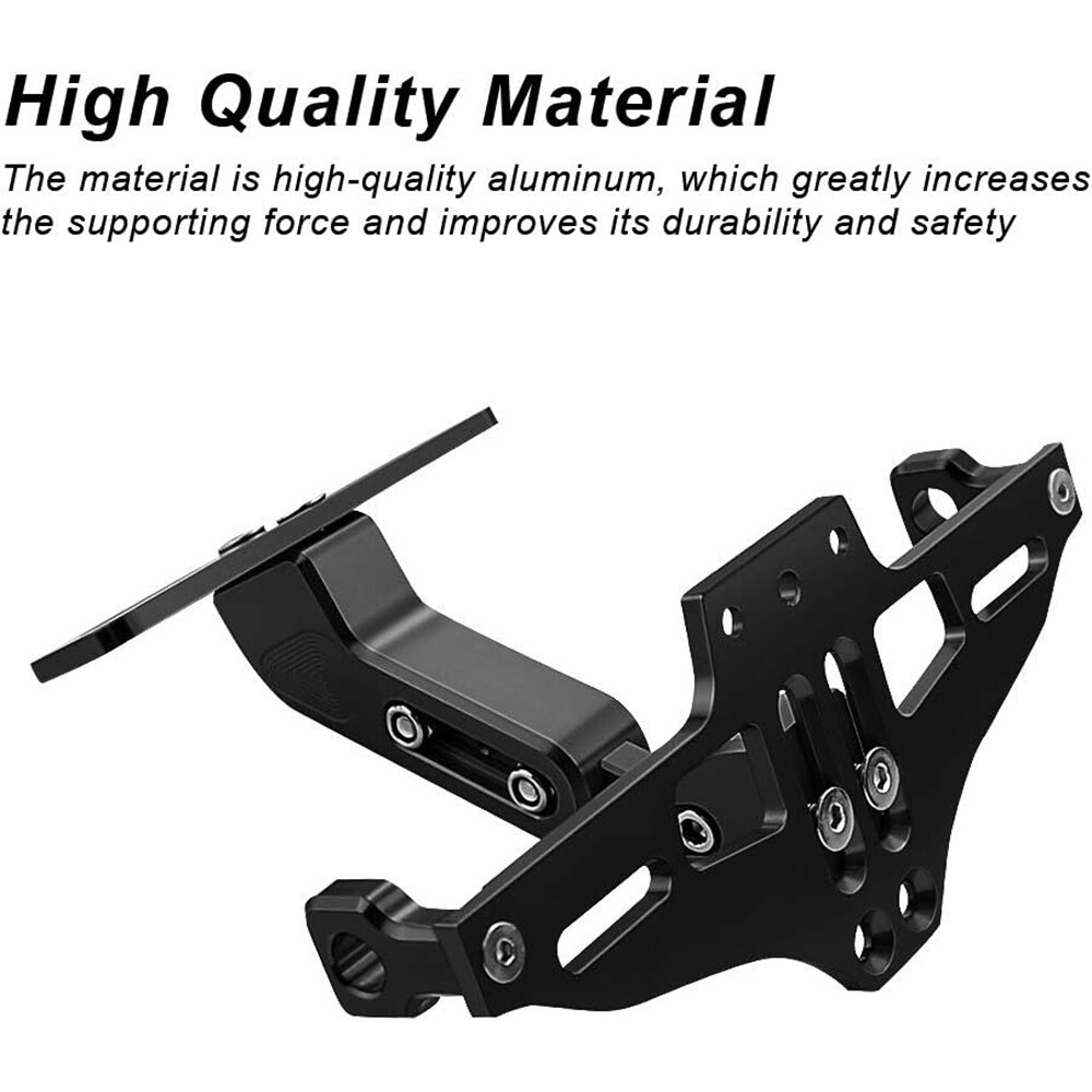 Universal Motorcycle License Plate Tail Tidy Frame Bracket Holder with LED Light