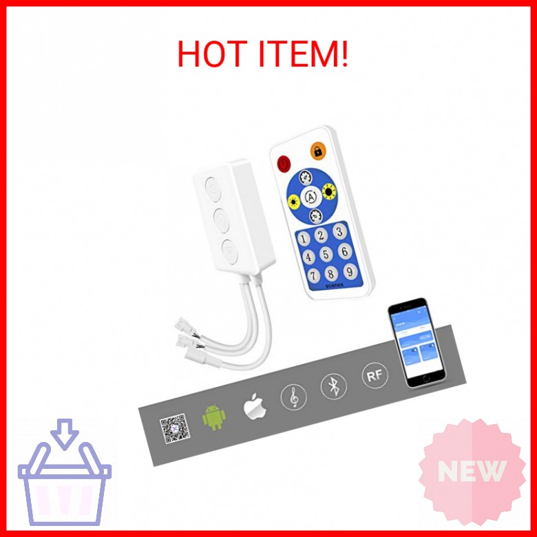 BTF-LIGHTING WS2812B WS2811 1903 Built-in Mic Music SP601E Bluetooth Controller