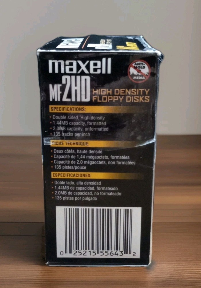 Maxell MF 2HD High Density Floppy Disk 3.5" Formatted 10 Pack Open Box