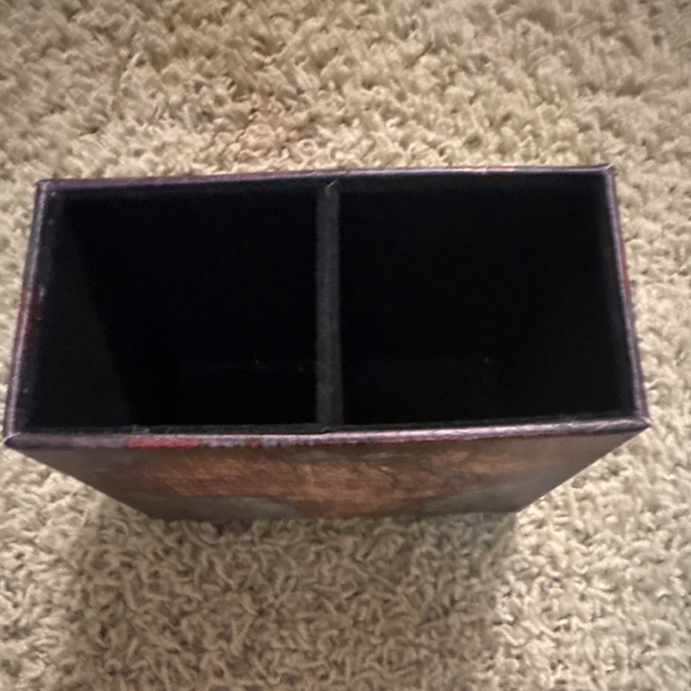 Vintage Map Pattern Rectangular Wood Decorative Storage Box