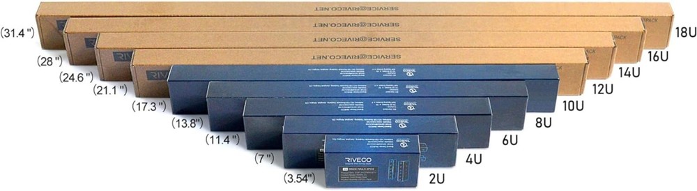 Versatile 2U Rack Mount Rails for Audio & Network Equipment - Screws Included