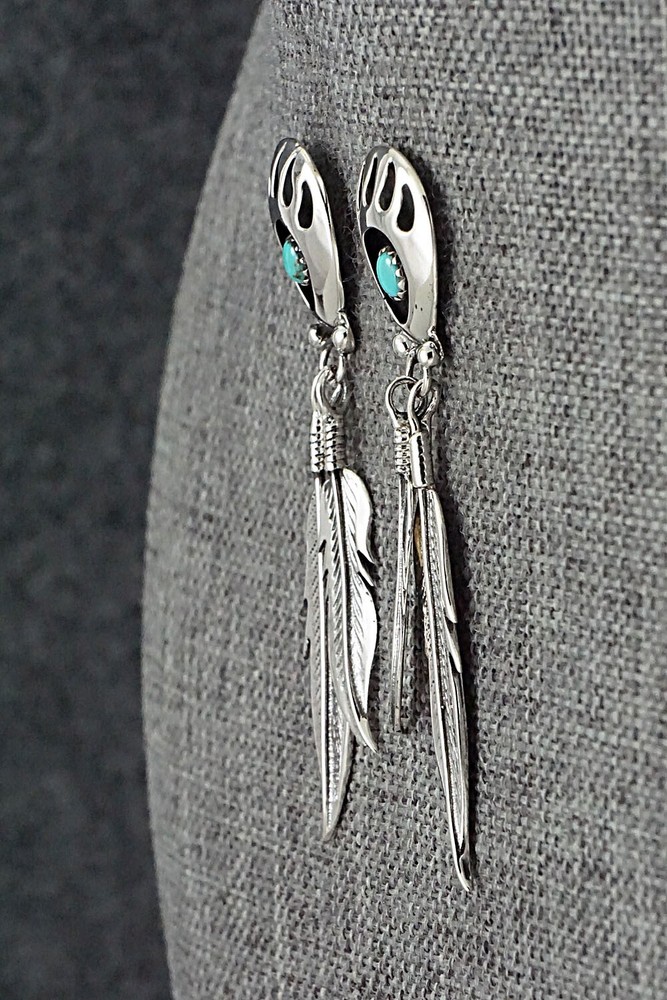 Turquoise & Sterling Silver Earrings - Emery Spencer