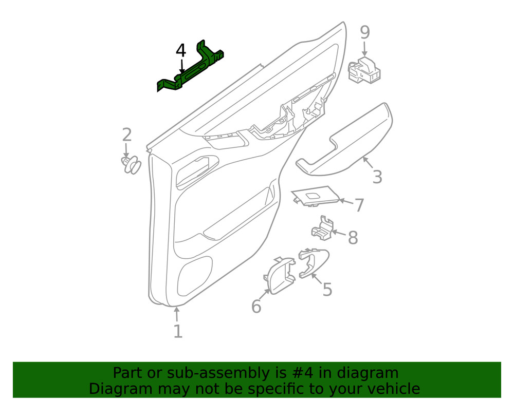 Genuine Nissan Armrest Bracket 82963-EA100