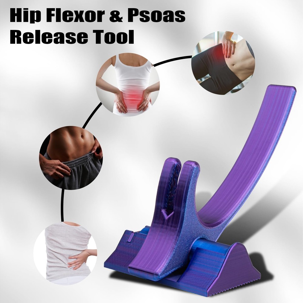 Psoas Release Tool Hip Hook – Fully Adjustable Hip Flexor & Iliacus Muscle ...