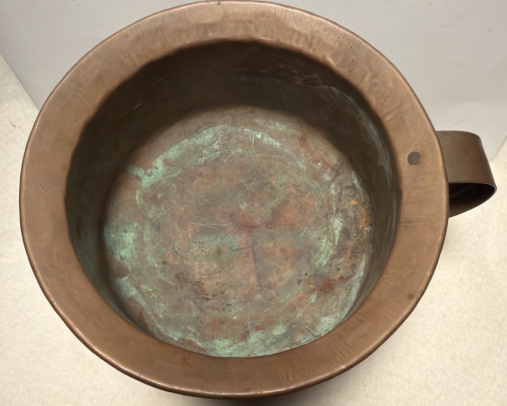 Vintage Hand Hammered Copper Chamber Pot Planter