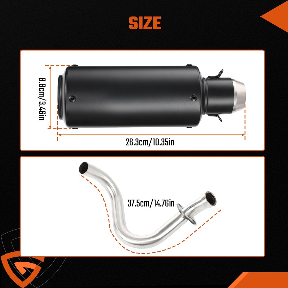 Header Pipe Kit For Kawasaki ER6N ER6F 2012-2016 Muffler Header Pipe Header Pipe