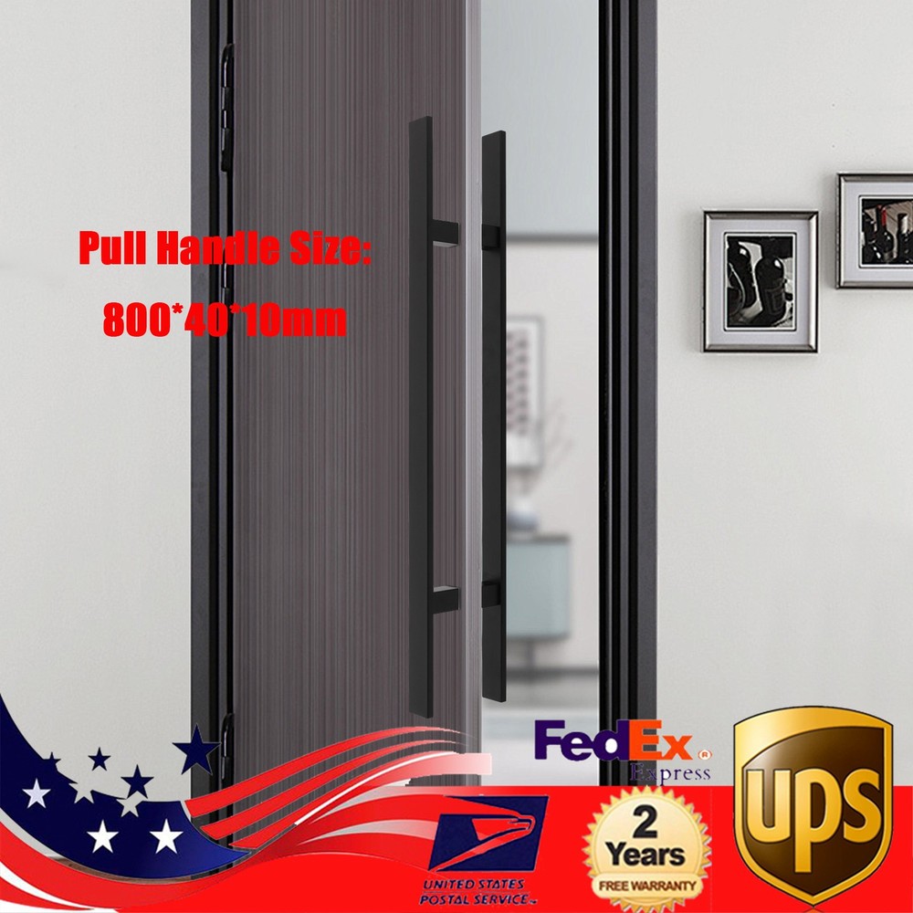 Black Modern Cabinet Handles H Bar Pulls Kitchen Drawer Hardware Stainless Steel
