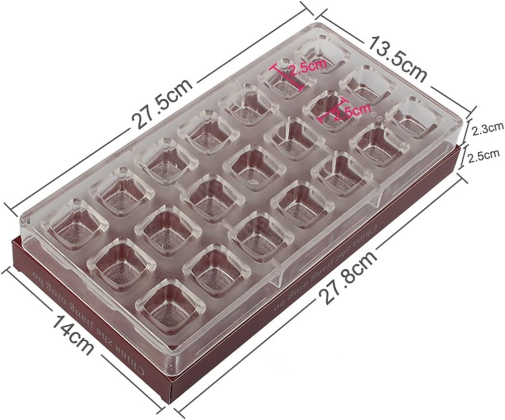 Pack of 2 Chocolate Candy Mold PC Polycarbonate Scraper Cube Oval Egg Baking