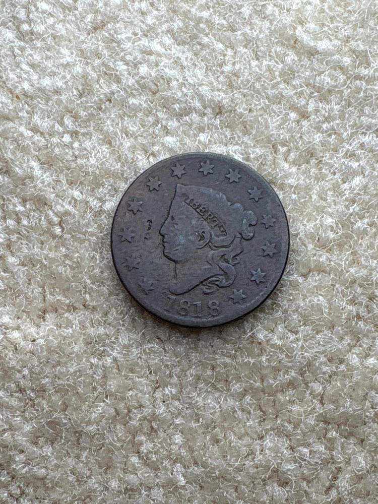 1818 Coronet Head Large Cent BN UNC