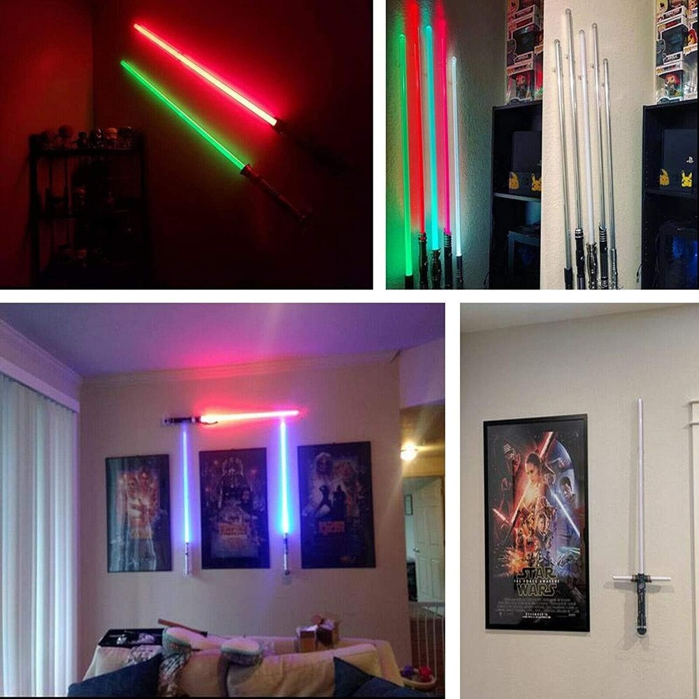 Ultra-Modern Clear Lightsaber Wall Mount - Secure Floating Display Rack