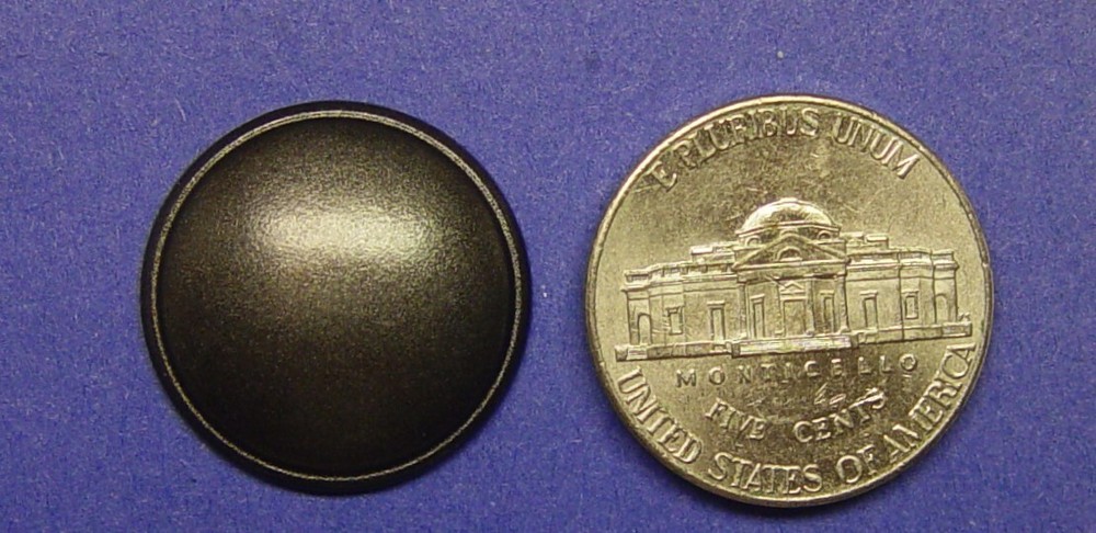 KASPER replacement button 8 plastic dark silver metallic effect Good Used Cond.