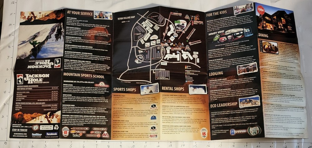 2009/10 JACKSON HOLE SKI RESORT TRAIL MAP EX-MINT
