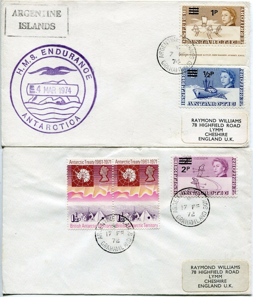 BRITISH ANTARCTIC TERRITORY BASE COVERS (13 1971-75 TWO LATER
