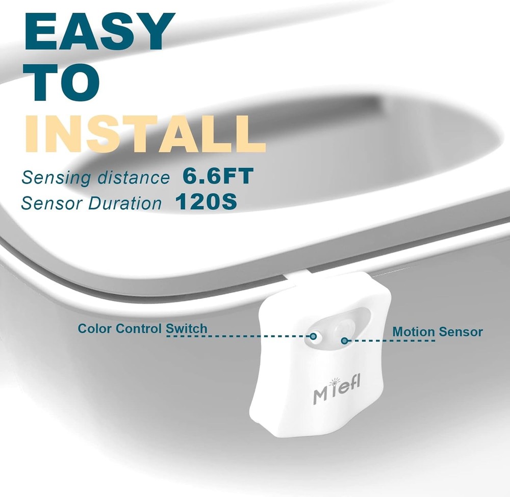 Toilet Light Motion Sensor Color Changing