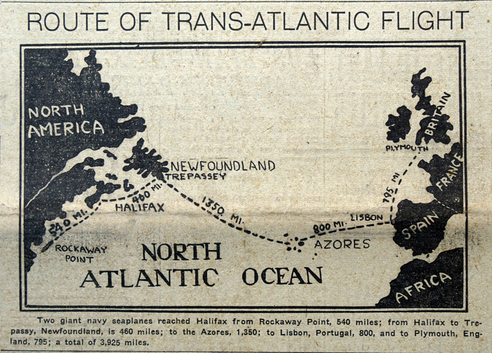 1919 Chicago Front Page - Missing Trans-Atlantic Flight Plane NC-4 Found Safe