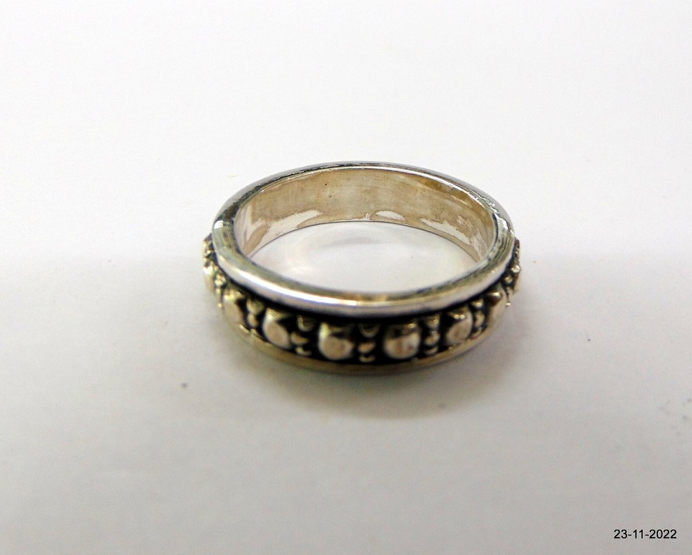 92.5% silver mens ring spin handmade ring silver jewellery