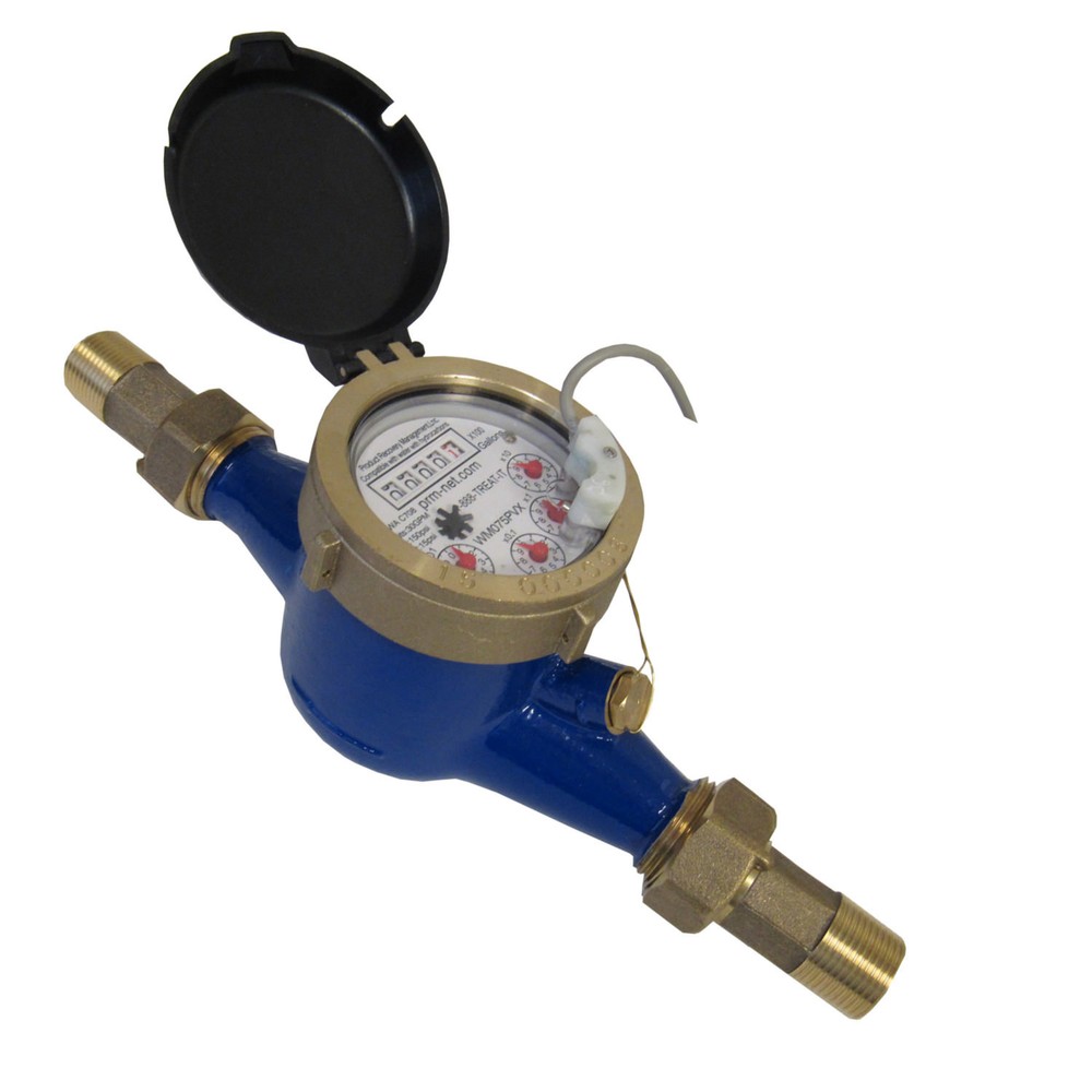 New PRM 3/4" NPT Multi-Jet Cold Water Meter With Pulse Output