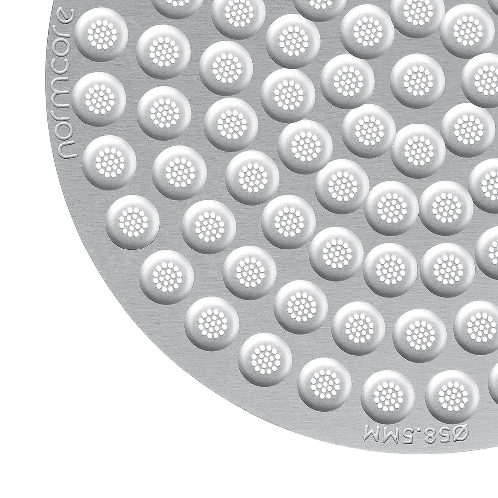 Normcore 58.5mm Puck Screen, 0.8mm Thickness, Lower x 0.8mm, Silver