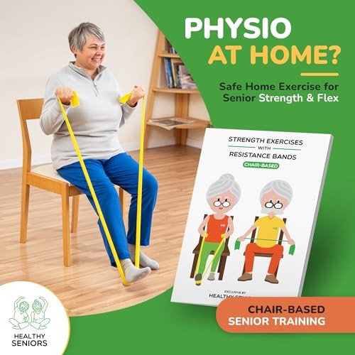 Chair Exercise Program with Two Resistance Bands, Handles and Printed Exercise