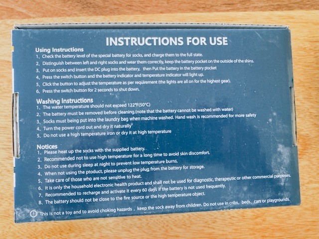 Heated Socks Rechargeable Battery