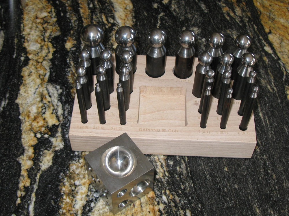26 PIECE DAPPING BLOCK DOMING PUNCH TOOL SET JEWELRY MAKING TOOLS