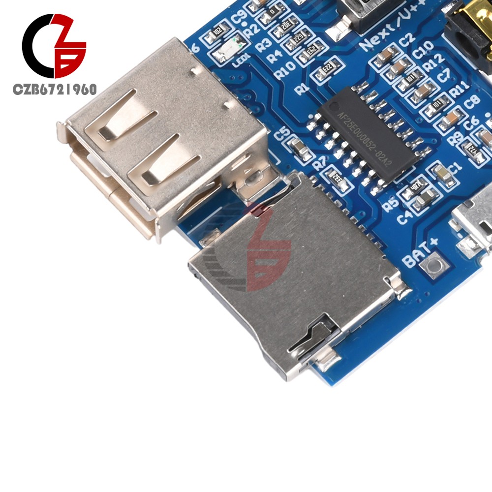 2PCS 3W MP3 Decoder Board Micro USB TF Card Audio Player Mono Amplifier Decoding