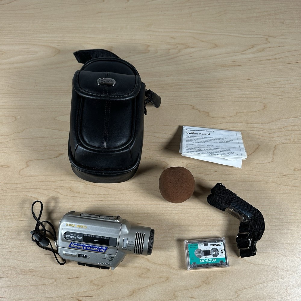 Sony Mic'n Micro Micro Cassette Corder M-100MC Full Package