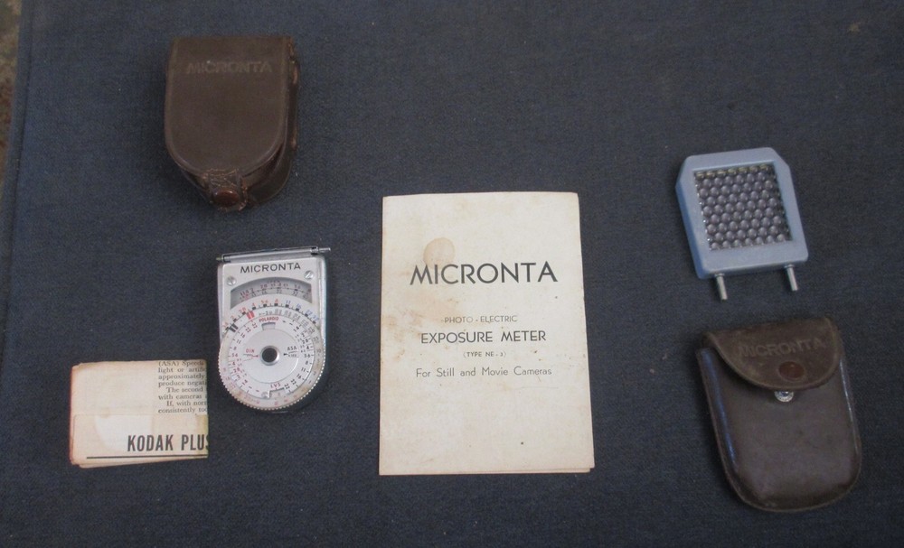 MICRONTA NE-3 Light Meter Exposure & Attachment with Cases & Instructions